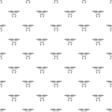 Flying robot pattern vector seamless Illustrazione stock
