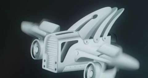 Flying robot with wings and bionic shapes 스톡 동영상 314852852
