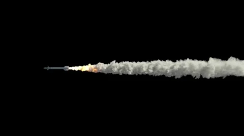 Flying Rocket Stock Footage 54150207