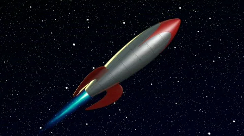 Flying Rocket Video Stock Footage 766328