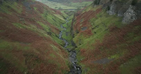 Flying in a rocky canyon Video stock 296613346