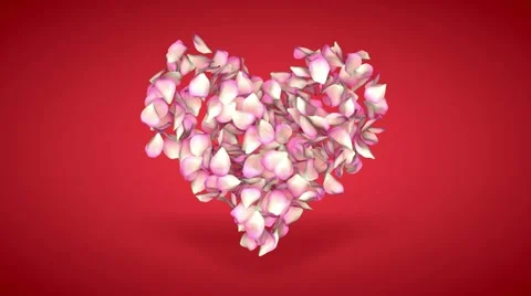 Flying rose petals transition Stock Footage 10847049