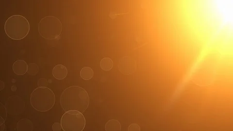 Flying round spots in the rays of a warm light source, computer generated Video stock 121828508