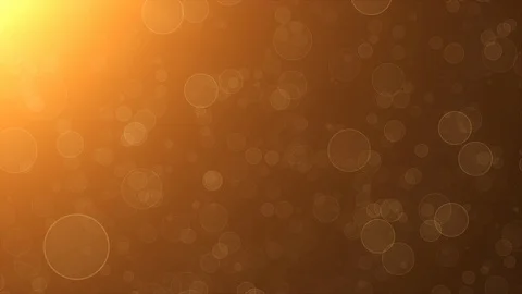 Flying round spots in the rays of a warm light source, computer generated Video stock 121830726