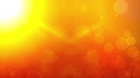 Flying round spots in the rays of a warm light source, computer generated Video stock 144535257