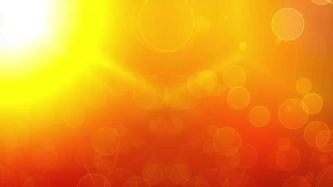 Flying round spots in the rays of a warm light source, computer generated Ilustración de archivo