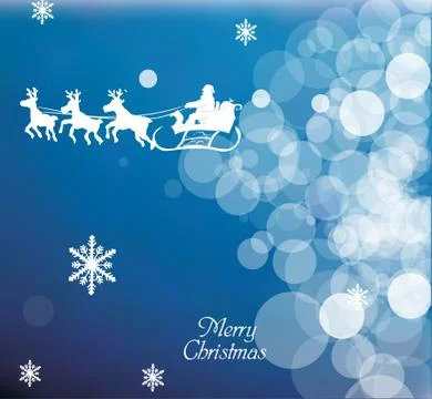 Flying santa background Stock Illustration