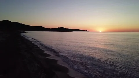 Flying to the sardinia sea with a drone Stock Footage 80605711