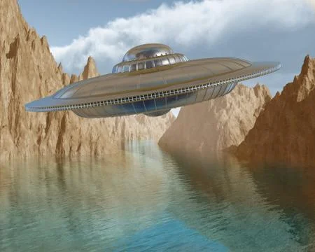 Flying saucer Stock Illustration