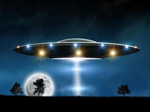 Flying saucer Stock Illustration