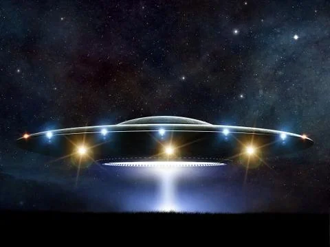 Flying saucer Stock Illustration