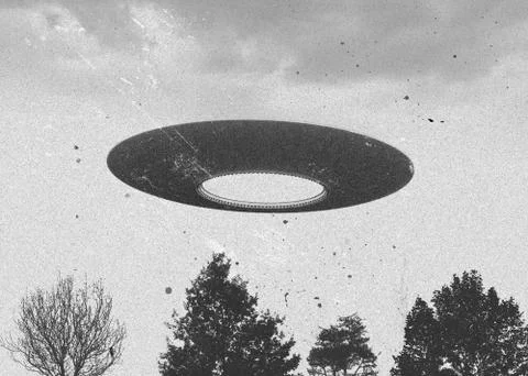 Flying saucer Stock Illustration