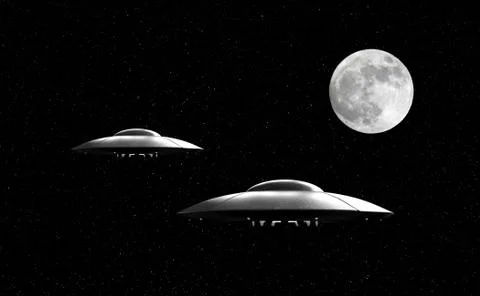 Flying saucer Stock Illustration