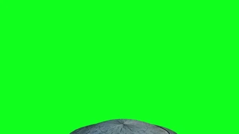 Flying saucer isolate on green screen. UFO. Realistic shaders Video stock 81491258