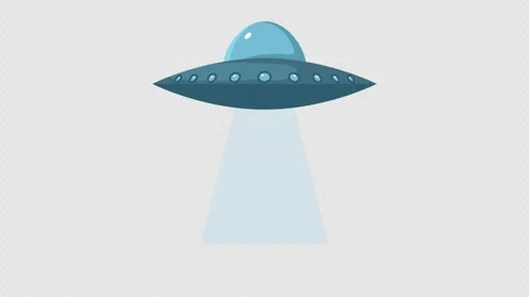 Flying saucer with light beam. Stock Footage 252423645