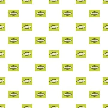Flying saucer repeating pattern on white background Illustrazione stock