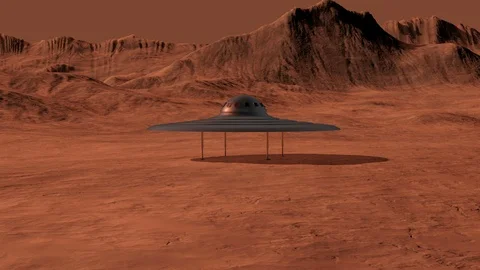 Flying Saucer Takeoff Stock Footage 90450662