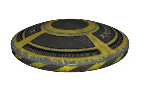 Flying saucer with tentacles Stock Illustration