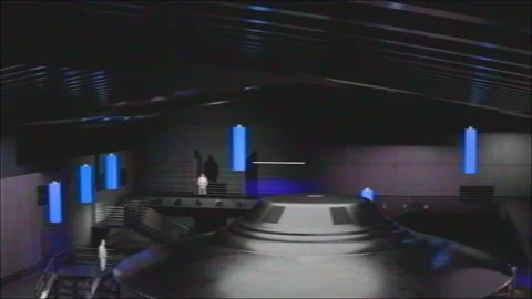 Flying Saucer UFO in Hangar Stock Footage 162196178