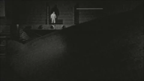 Flying Saucer UFO in Hangar Stock Footage 162196300