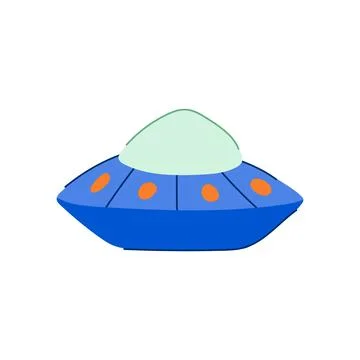 Flying saucer vector illustration representing alien travel Stock Illustration
