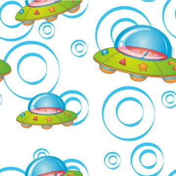 Flying saucers 스톡 일러스트