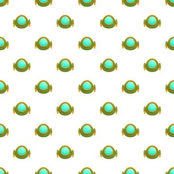 Flying saucers repeating pattern for futuristic design イラスト素材