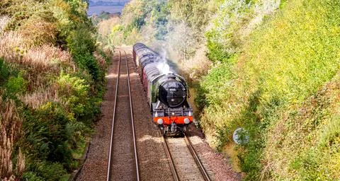 The Flying Scotsman Makes Its Final Journey Of The Year In Dundee, Scotland Stockfoto's