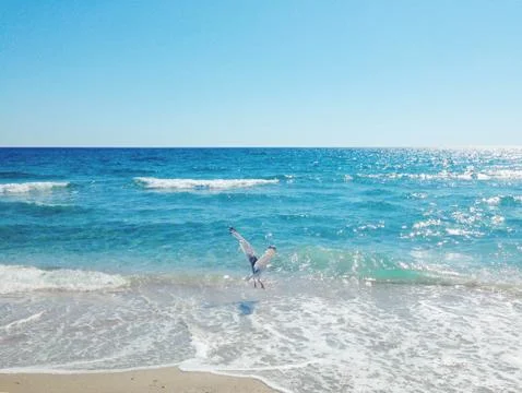 Flying seagull Foto stock