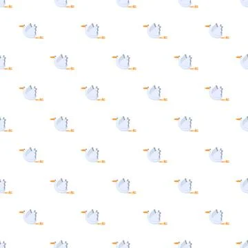 Flying seagulls creating a simple repeating seamless pattern Stock Illustration