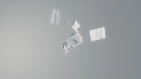 Flying sheets of 3D documents - paper swirling in the air. Paperwork Stock Footage 159522635