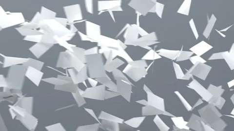 Flying sheets of white paper Stock Footage 87738828