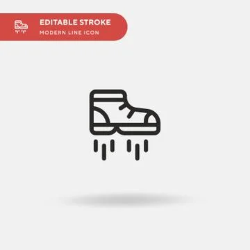 Flying Shoes Simple vector icon. Illustration symbol design template for web  Illustrazione stock