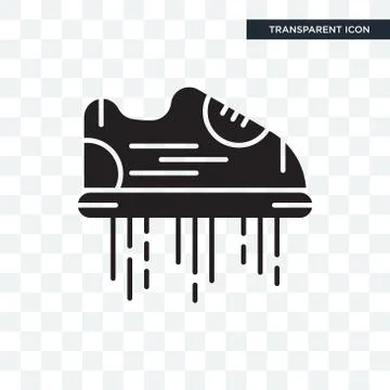Flying shoes vector icon isolated on transparent background, Flying shoes log Stock Illustration