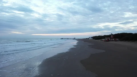 Flying on the shore Stock Footage 117148790