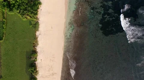 Flying from the shore to the ocean Stock Footage 61952080