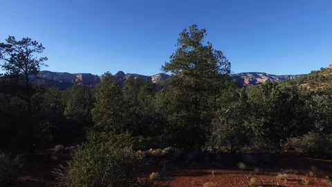 A flying shot of a mesa Stock Footage 128157176