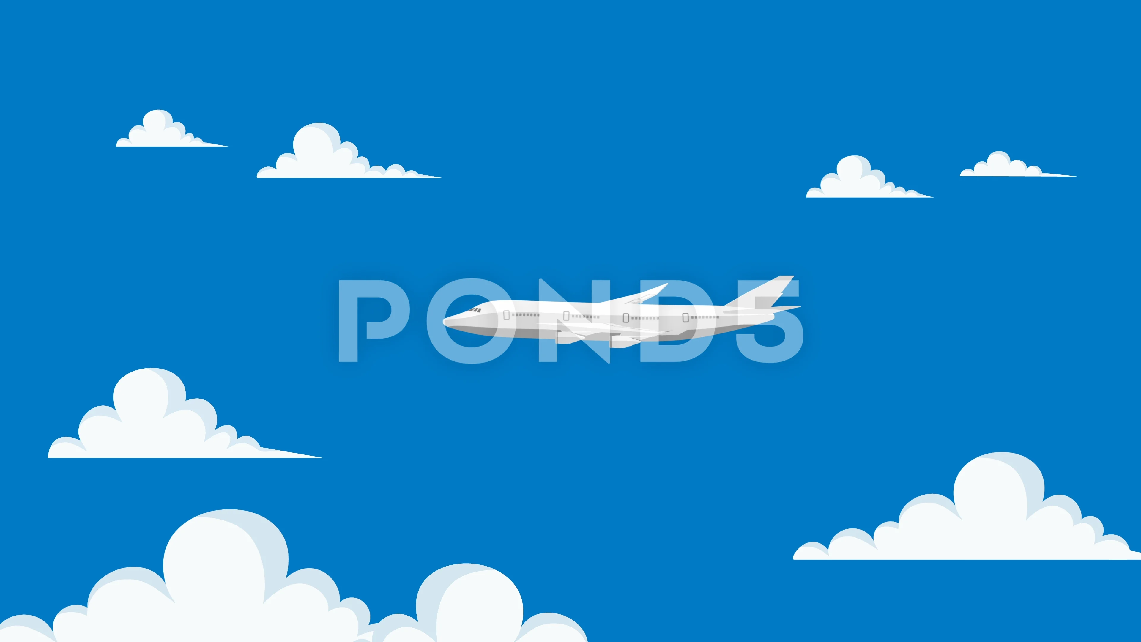 Flying side view airplane animation, cro... | Stock Video | Pond5