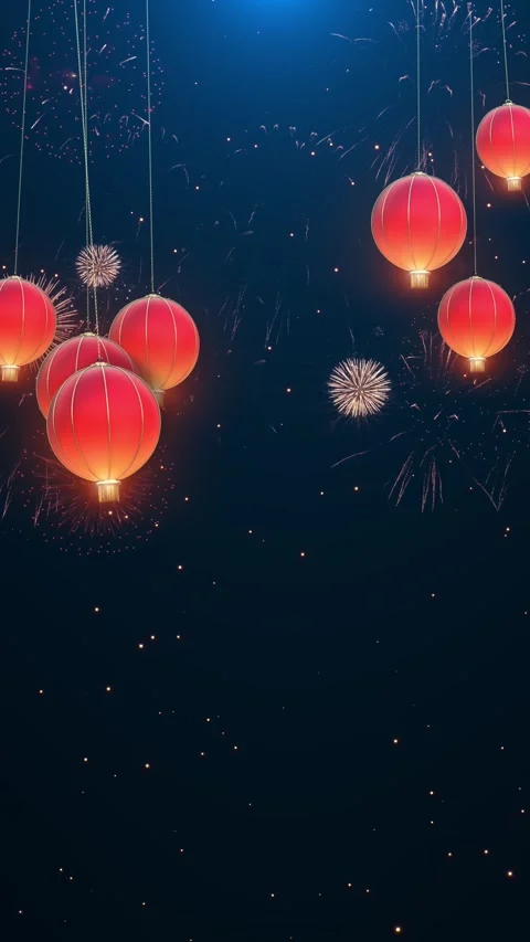 Flying Sky burning flame lanterns Diwali festival, Autumn Chinese festive Stock Footage 333905127