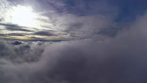 Flying sky Cumulus clouds Stock Footage 72642674