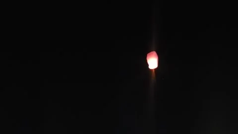 Flying Sky Lanterns Night Celebration Stock Footage 333631815