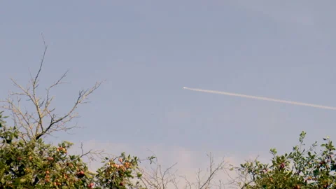 Flying in the sky plane Stock Footage 94119248