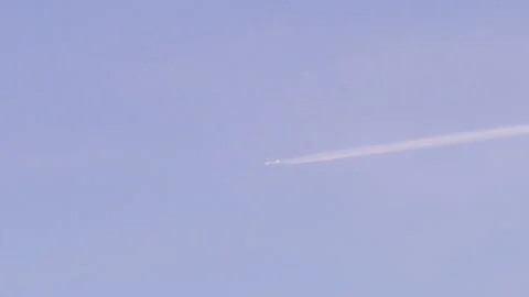 Flying in the sky plane Stock Footage 94955920