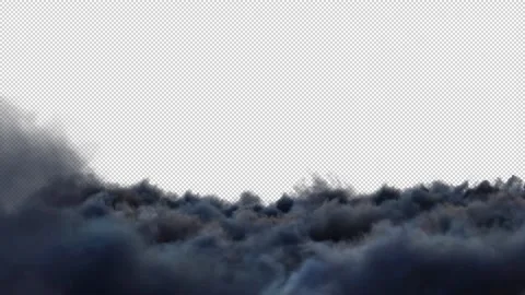 Flying Slowly Through the Night Clouds. Alpha Channel Stock Footage 343359864
