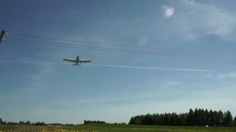 Flying a small plane over you Stock Footage 127007500