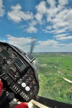Flying a small plane Stock Photos