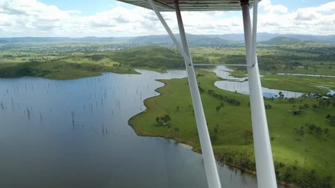 Flying a small plane, Queensland Stock Footage 100057763