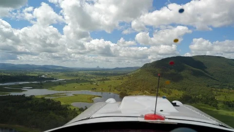 Flying a small plane, Queensland Stock Footage 100208292