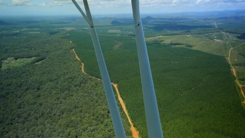 Flying a small plane, Queensland Stock Footage 100223664