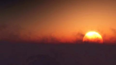 Flying to small sun Video stock 100306576